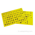 Braille con grandi adesivi da tastiera stampati combinati